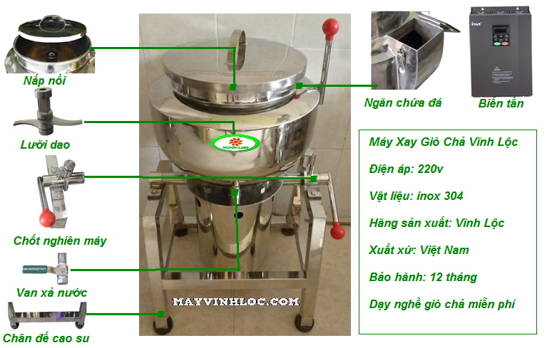 Hướng dẩn vận hành máy xay giò chả 03