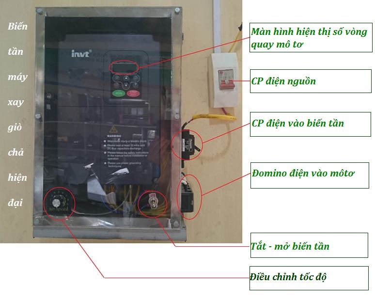 Hướng dẩn vận hành máy xay giò chả 02
